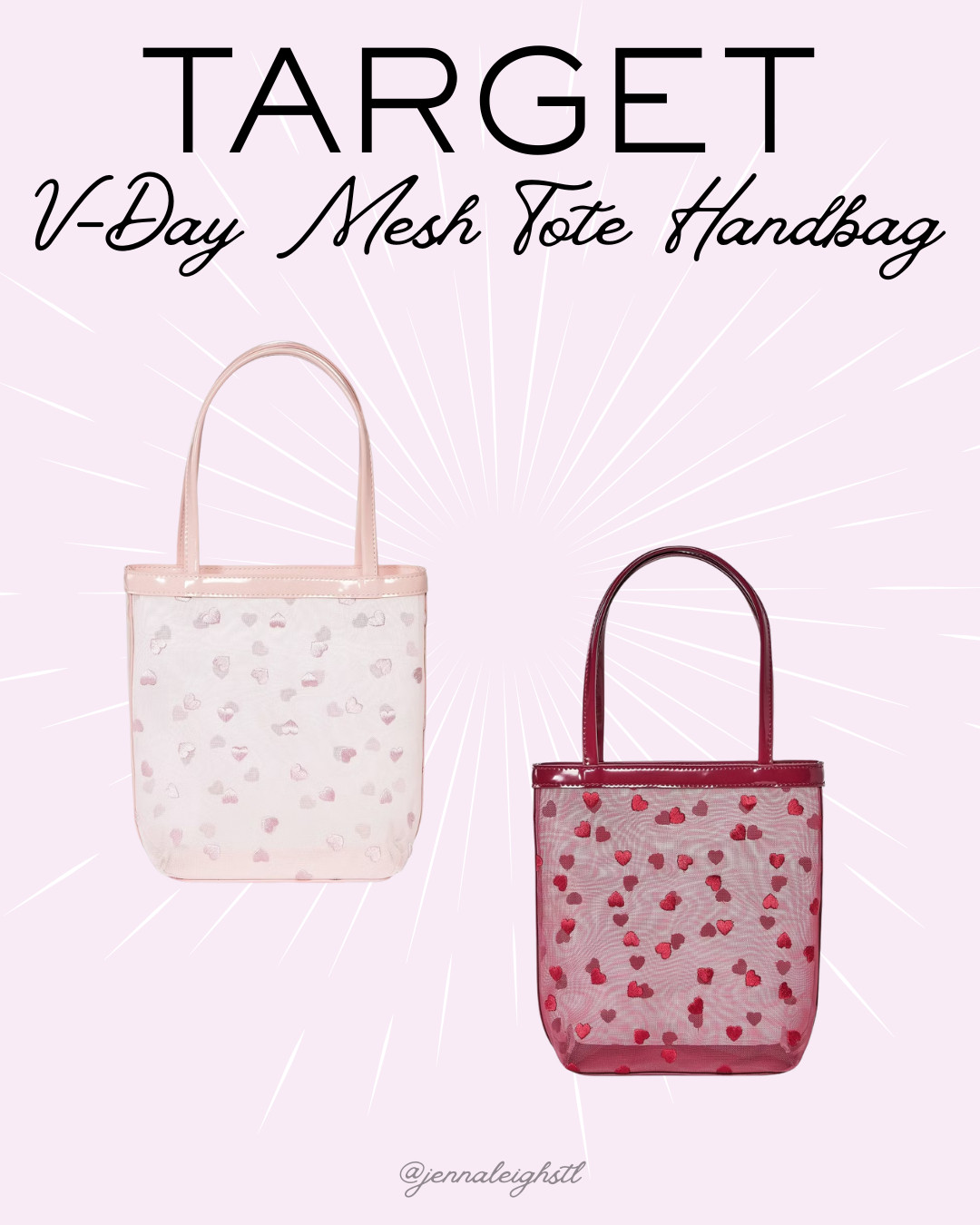 These Target Valentine’s Day heart embroidered mesh tote handbags would be so cute to use as a gift basket. A fun and festive way to package Valentine’s treats or small gifts! 

 #LTKSeasonal #LTKMidsize #LTKBeauty