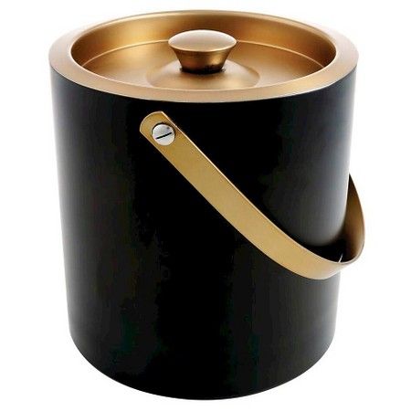 Cambridge Dorian Brass & Black 3 qt Ice Bucket | Target