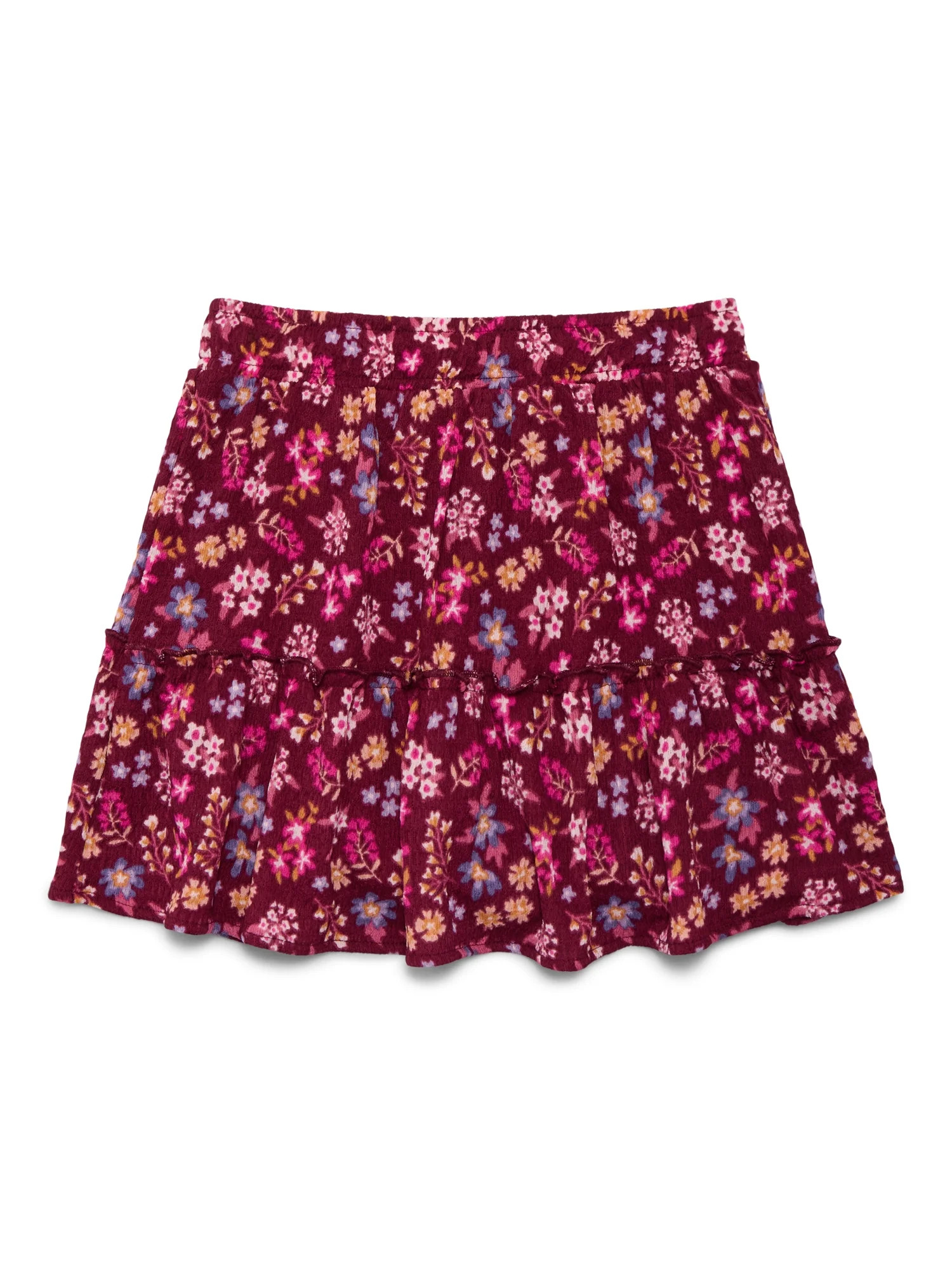 Wonder Nation Girls Knit Ruffle Skirt, Sizes 4-18 & Plus | Walmart (US)