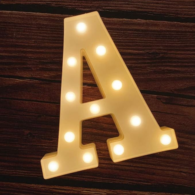 MUMUXI LED Marquee Letter Lights 26 Alphabet Light Up Marquee Number Letters Sign for Wedding Bir... | Amazon (US)