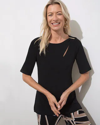 Travelers Keyhole Detail Top | Chico's