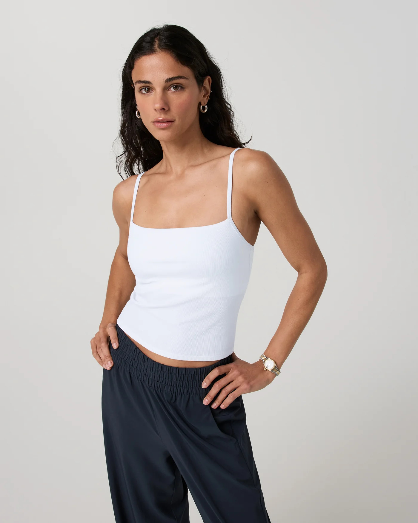 Pose Support Cami \u2013 Women's White Performance Tank Top \u2013 Vuori | Vuori Clothing (US & Canada)