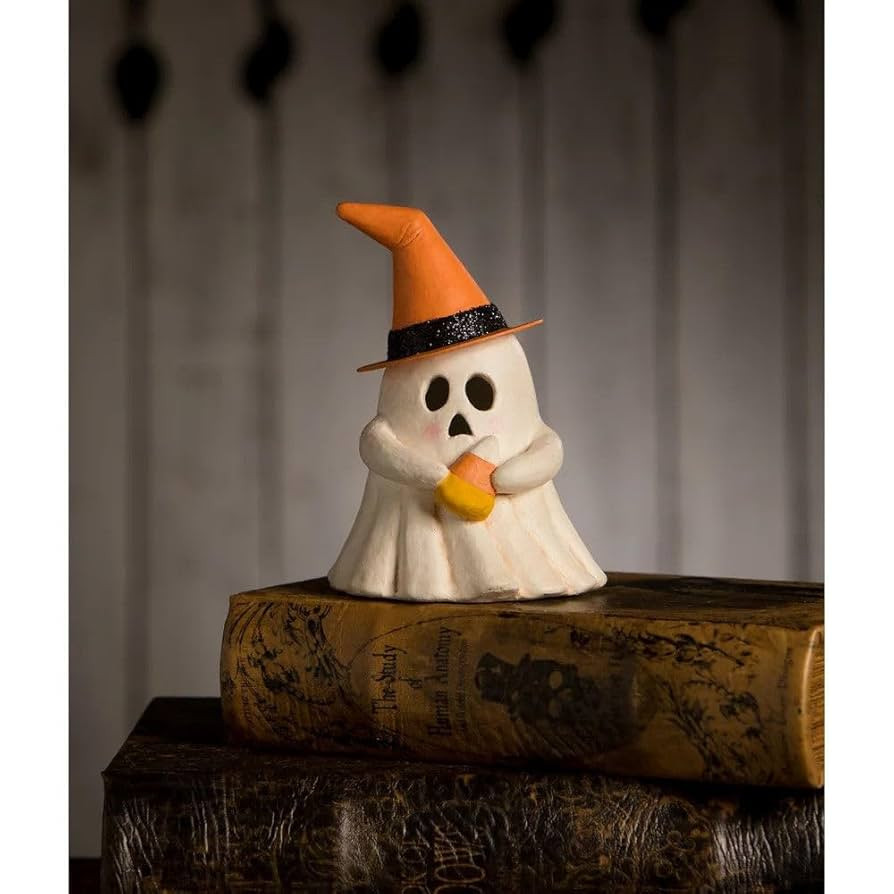 Bethany Lowe Witchy Ghost with Candy Corn TF3240 Halloween Figurine, Multicolor (Orange, White) | Amazon (US)