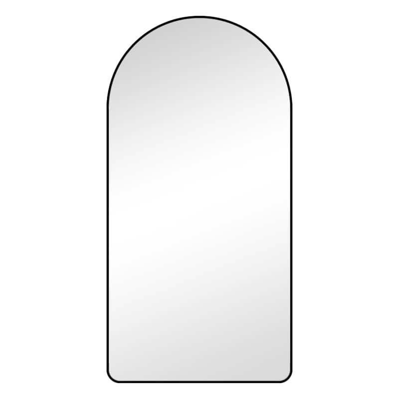 Black Arch Leaner Mirror, 24x48 | At Home