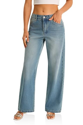 Cicy Bell Womens Wide Leg Jeans High Waisted Boyfriend Loose Baggy Denim Pants with Pockets Baby ... | Amazon (US)