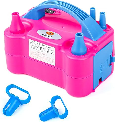 NuLink Electric Portable Dual Nozzle Balloon Blower Pump Inflation for Decoration, Party, Sport [... | Amazon (US)