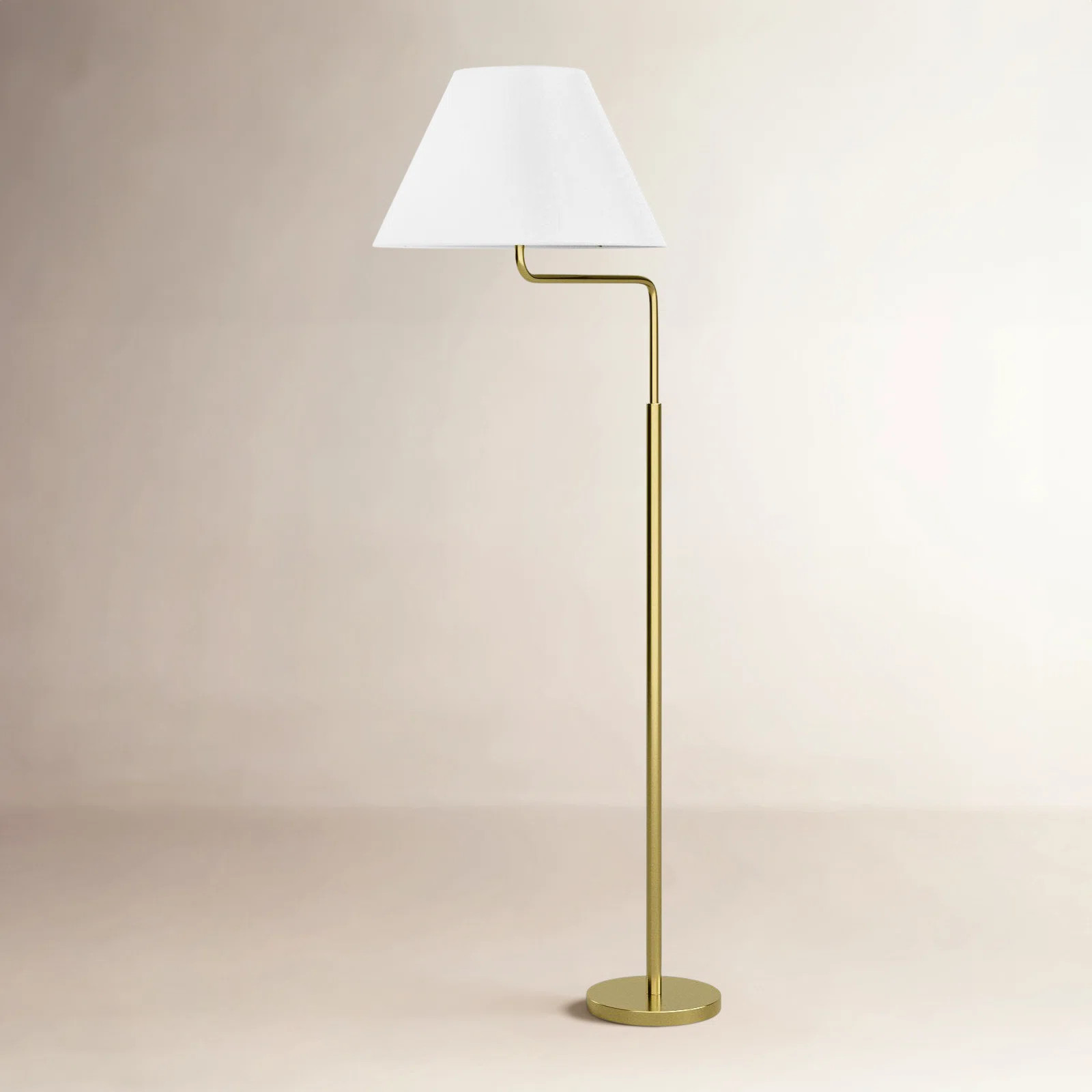 61'' Brass Swing Arm Floor Lamp | Wayfair North America
