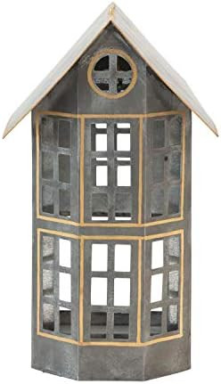 Amazon.com: Creative Co-Op 4-1/2" Square x 7-3/4"H Galvanized Metal House Tealight and Votive Hol... | Amazon (US)