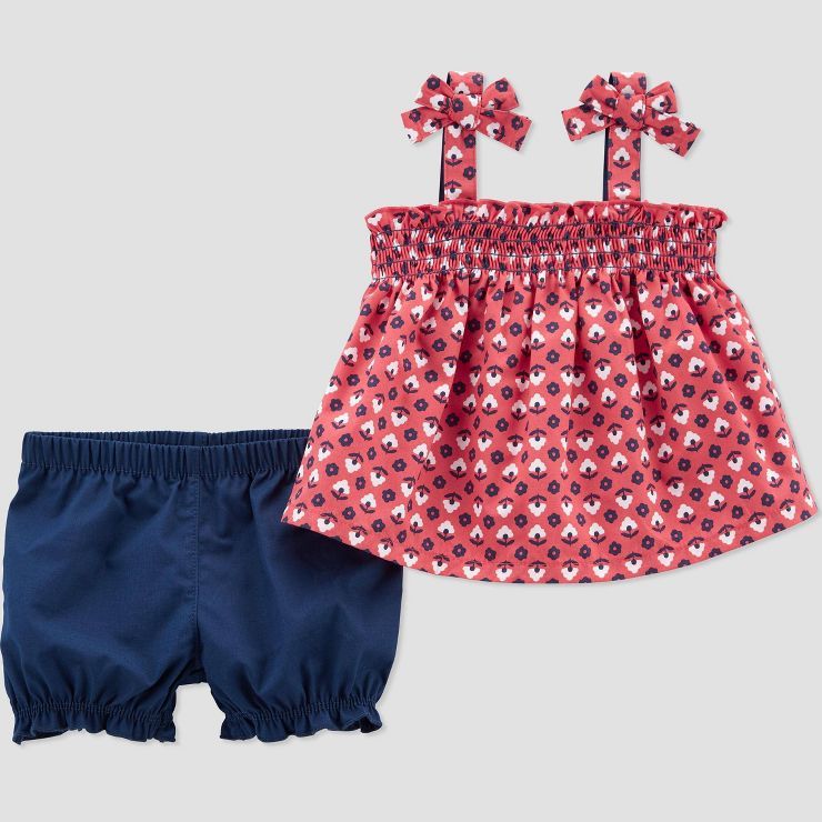 Carter's Just One You® Baby Girls' Ikat Top & Bottom Set - Red | Target