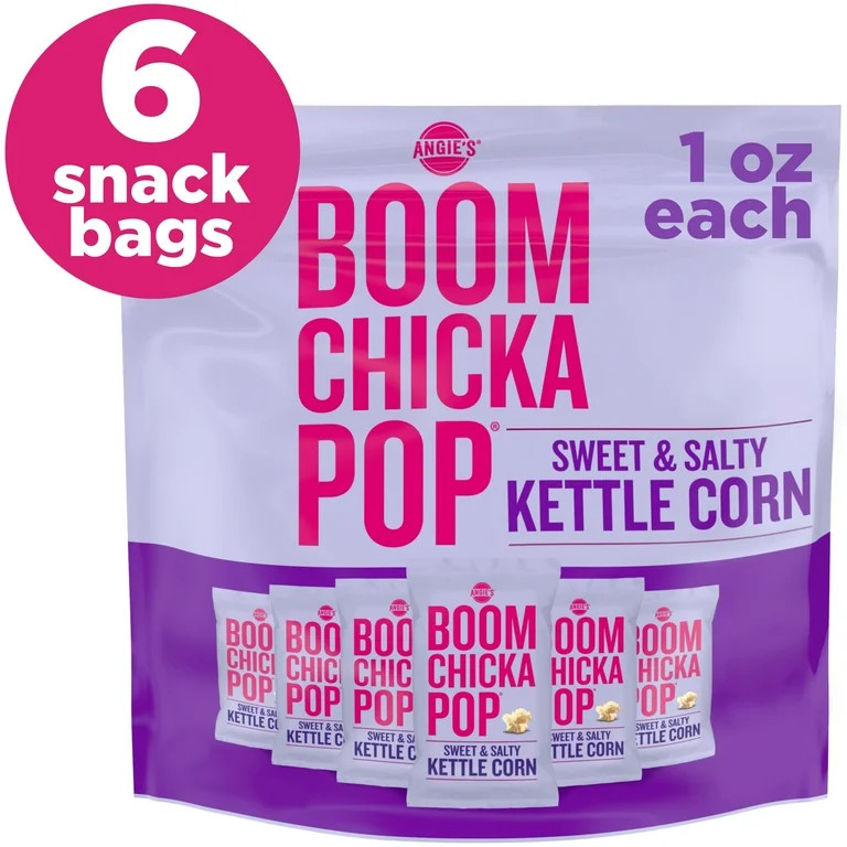 Angie's BOOMCHICKAPOP Sweet & Salty Kettle Corn, Non-Candy Easter Basket Stuffer, 1 oz. (6 Count) | Walmart (US)