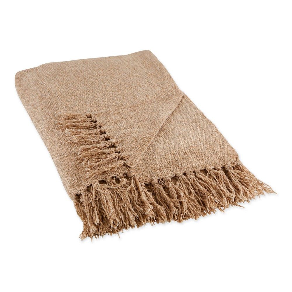 50""x60"" Soft Chenille Throw Blanket Natural - Design Imports | Target