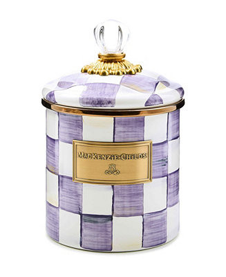 Violet Check Handmade Small Canister | Macy's