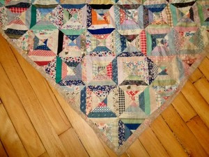 ANTIQUE PRIMITIVE HAND PIECED PATCHWORK QUILT CALICOS PRINTS SOLIDS 68"x76" AAFA | eBay | eBay US