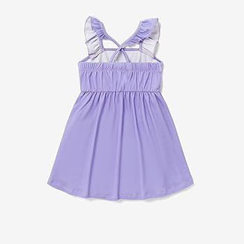 Disney Princess Minnie Mouse Frozen Elsa Toddler Girl Dress Ruffle Sleeve Summer Outfit Back Cros... | Amazon (US)