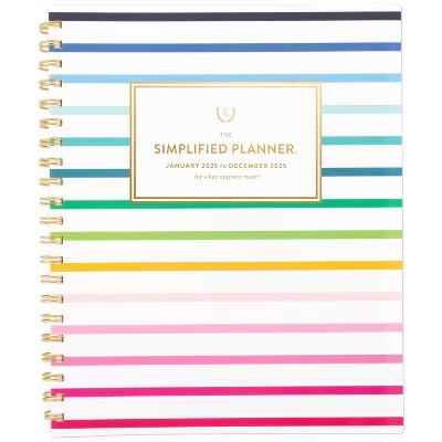 Emily Ley for At-A-Glance 2025 Weekly/Monthly Planner 11"x9.25" Stripe: Simplified Planner, Non-Toxic, Acid-Free Paper | Target