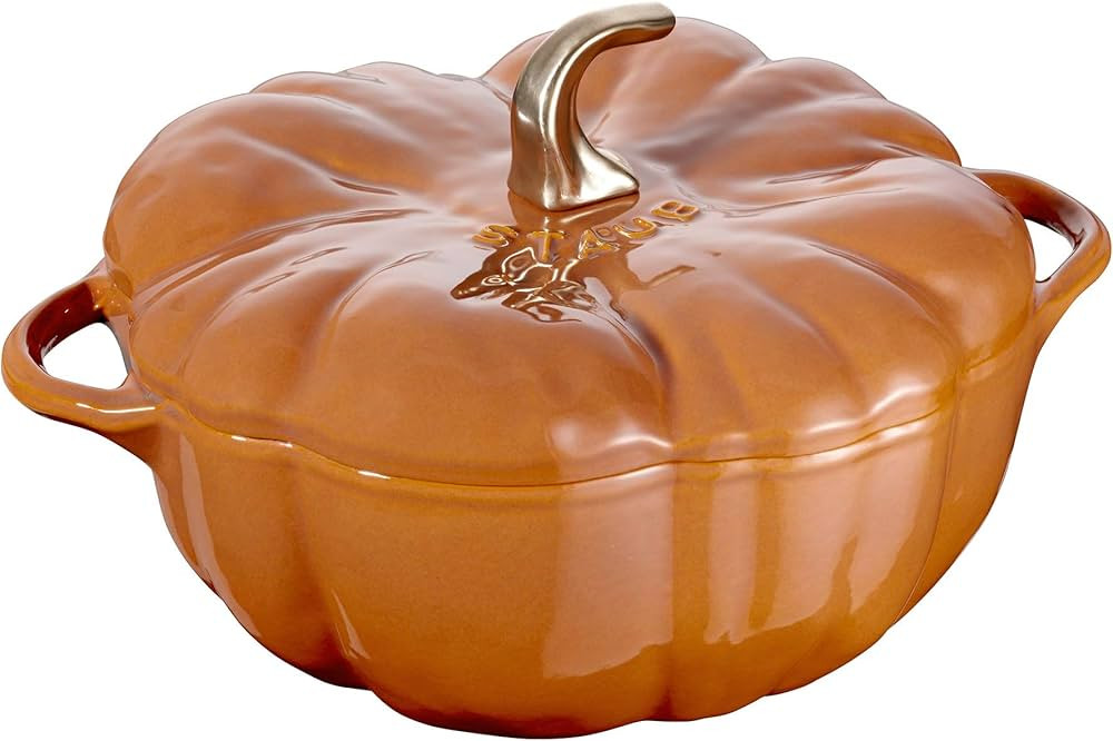 Staub Cast Iron 5-qt Pumpkin Cocotte - Burnt Orange, Made in France | Amazon (US)