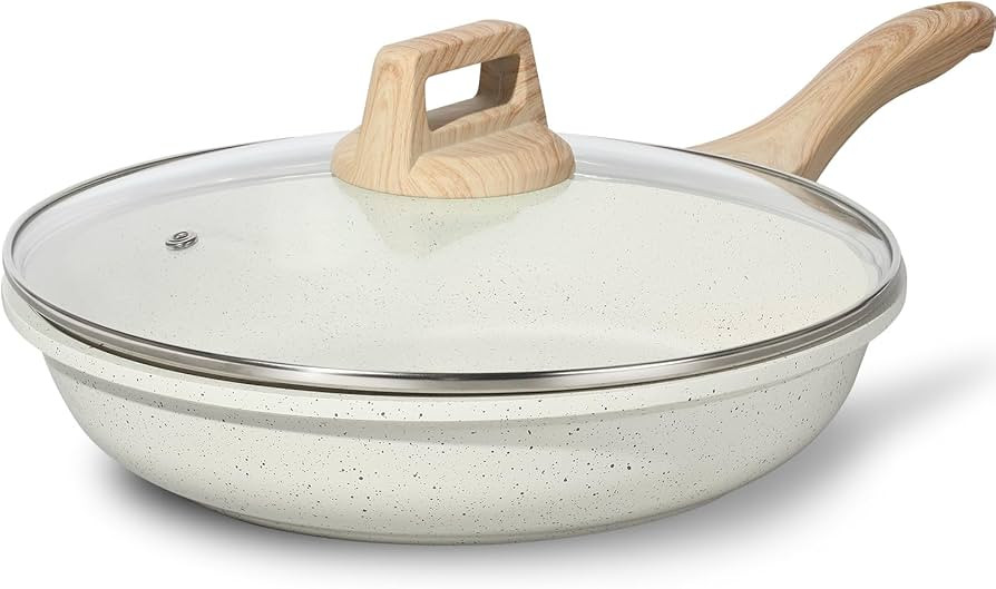 ESLITE LIFE Nonstick Ceramic Frying Pan Skillet with Lid, Non-Toxic Egg Omelette Kitchen Cooking ... | Amazon (US)