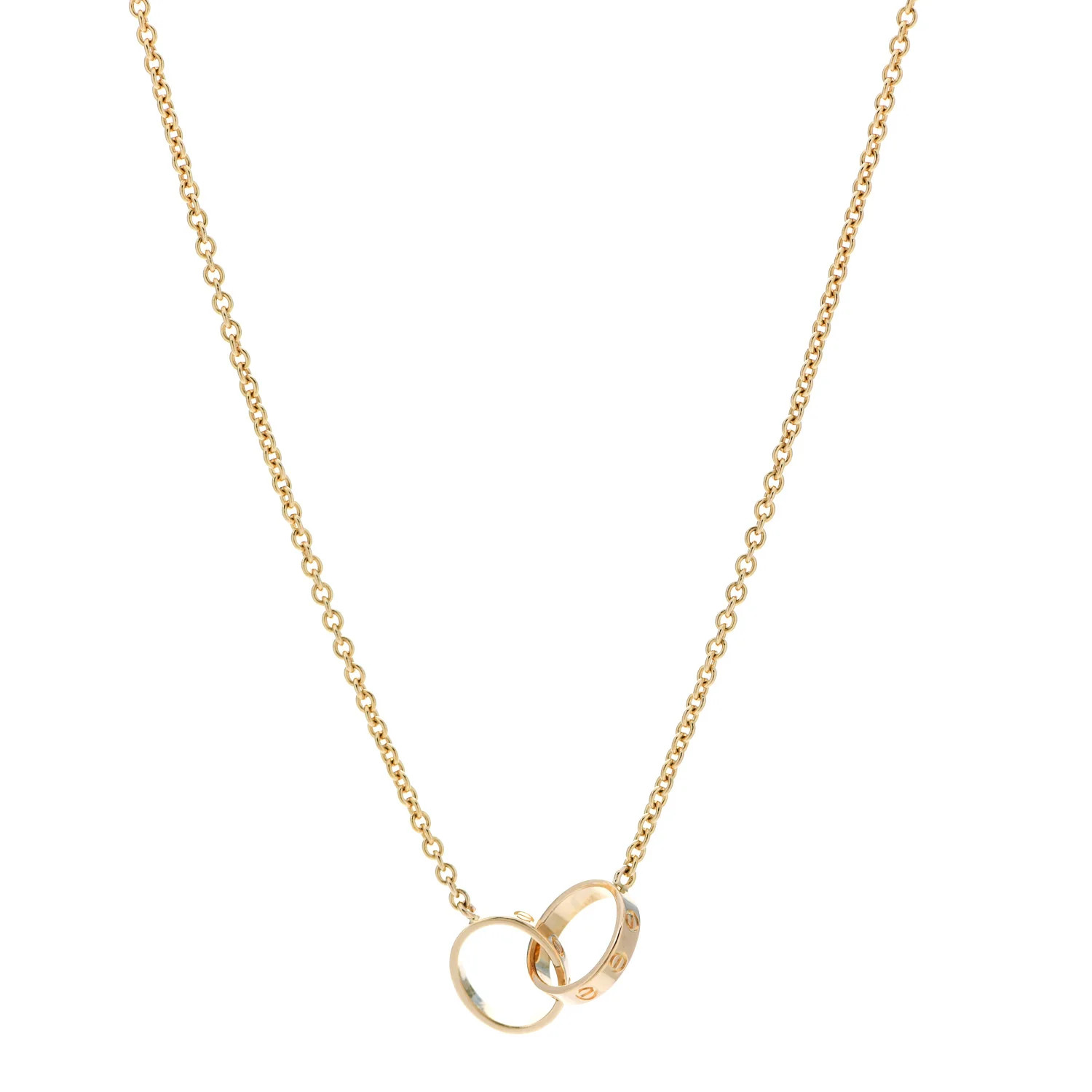 CARTIER 18K Yellow Gold Interlocking LOVE Necklace | FASHIONPHILE | Fashionphile