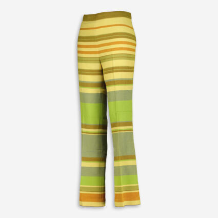 Multicolour Stripe Textured Crease Wide Leg Trousers | TK Maxx