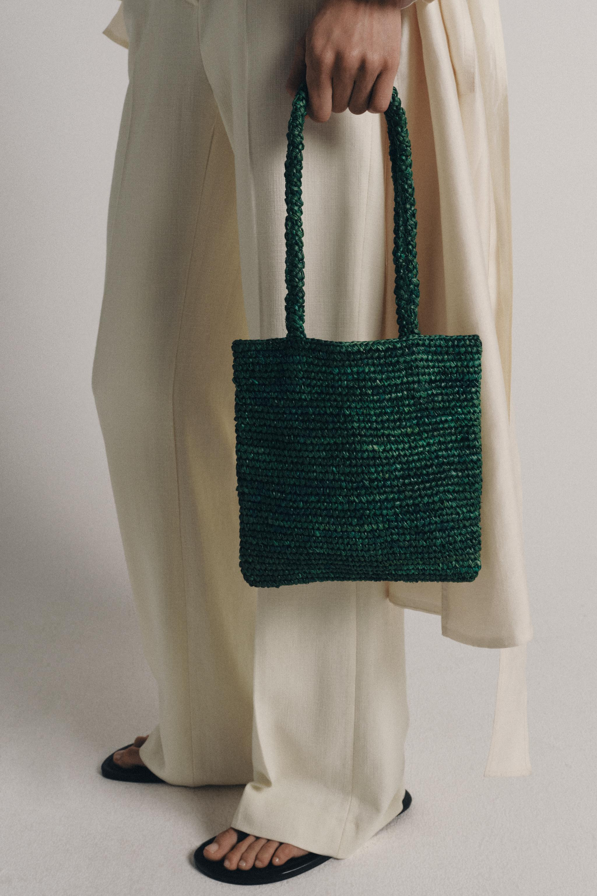 RAFFIA MINI SHOPPER BAG | Zara US