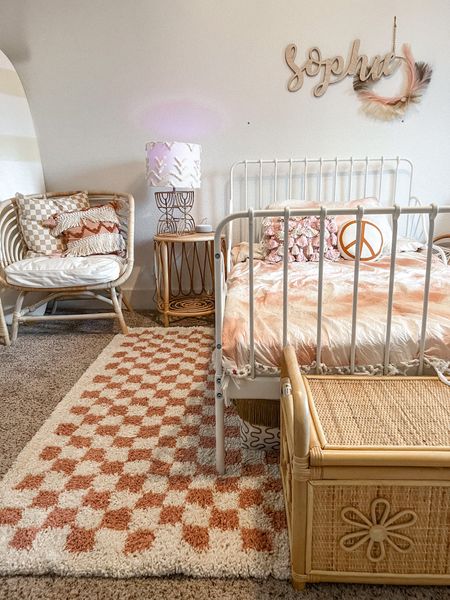 Checkered rug - 5’3” x 7 size rug. Girls room boho home decor.  

#LTKfamily #LTKkids #LTKhome