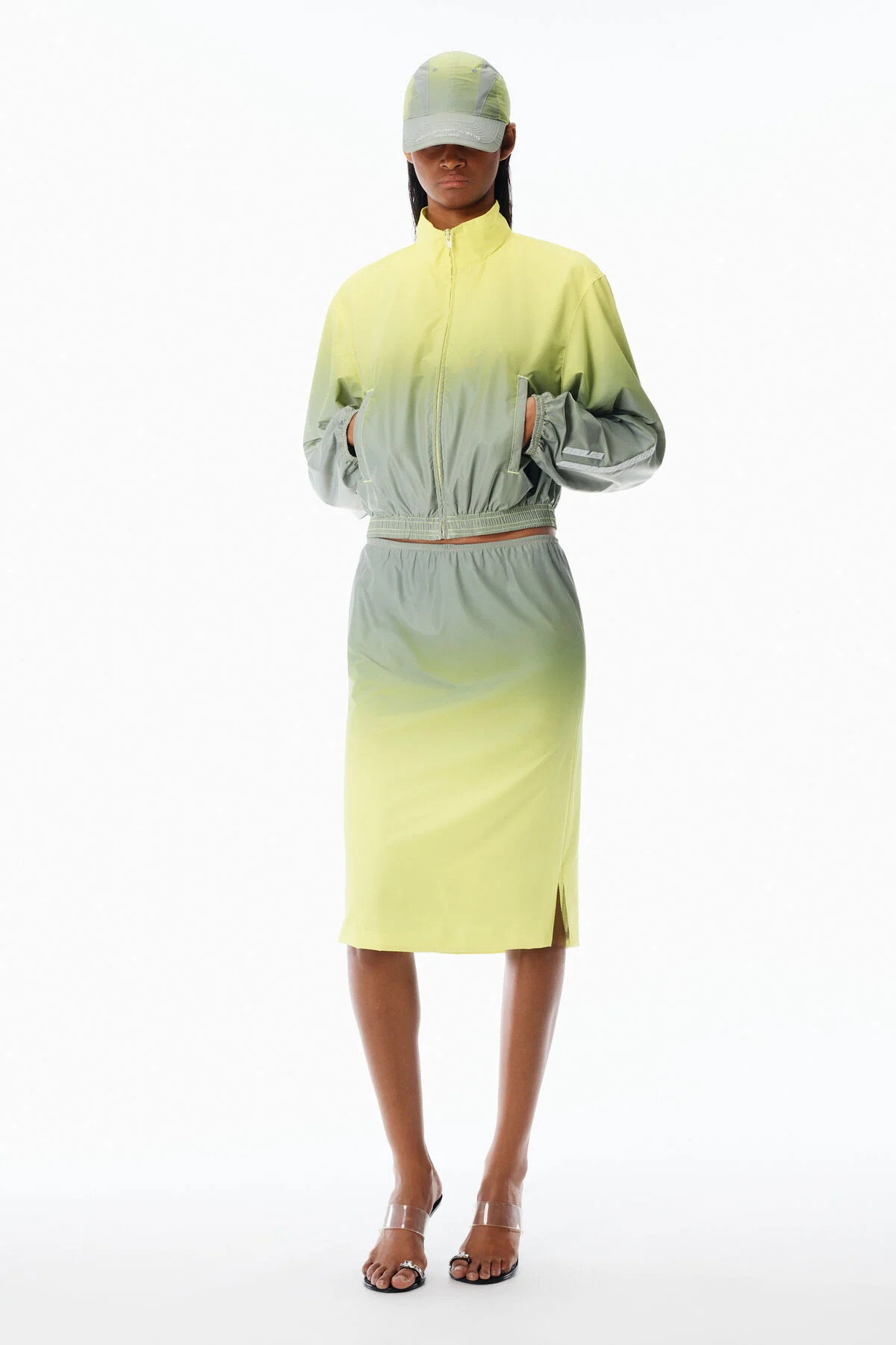 Reflective Shrunken Track Jacket | Alexander Wang US