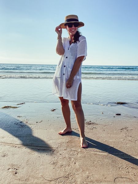 Cutest open-weave button down swim cover-up! I have the white in a size small, but love theblack also! 🤍🖤

Great Beach day look!! 🌊☀️

#LTKtravel #LTKfindsunder50 #LTKswim