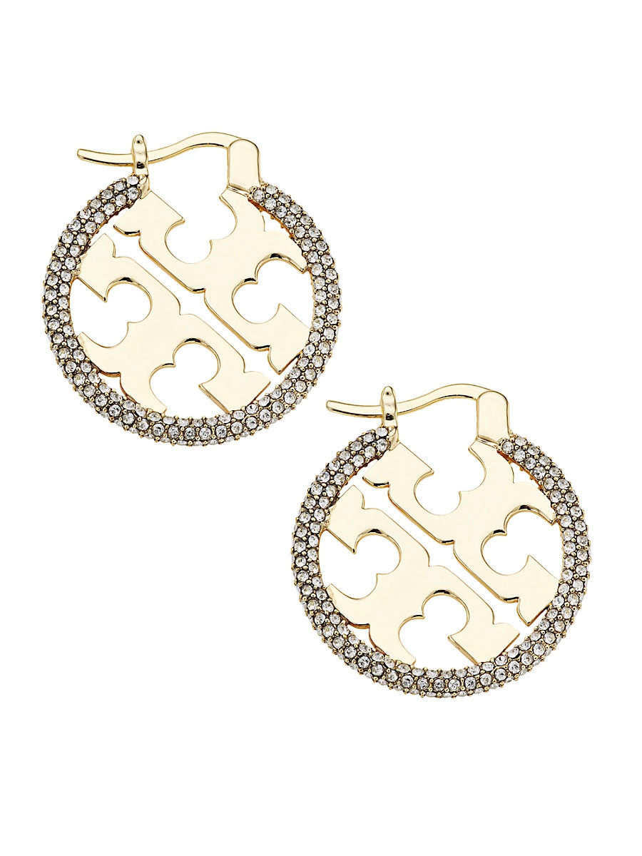 Women's Miller Silvertone & Crystal Hoop Earrings - Gold | Saks Fifth Avenue