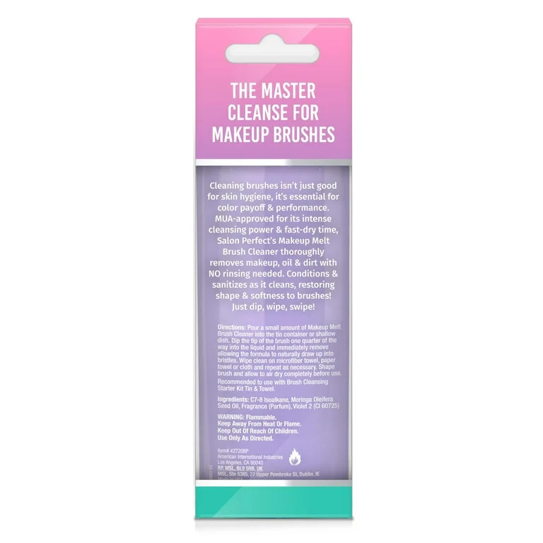 Salon Perfect No Rinse Makeup Brush Cleaner Solution, 6.5 fl oz | Walmart (US)