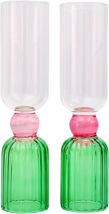 ban.do Bar Glass Set of 2, 6.6oz Cute Cocktail Glasses for Adults, Unique Cocktail Wine & Champag... | Amazon (US)