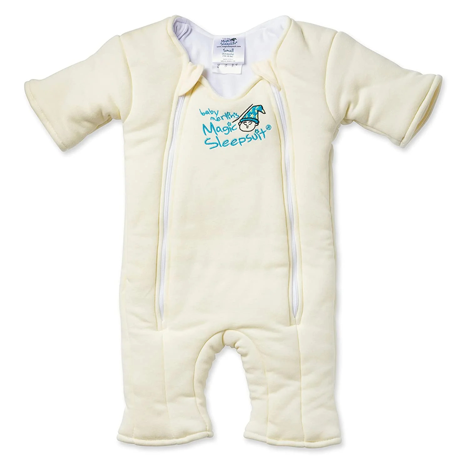 Baby Merlin's Magic Sleepsuit - 100% Cotton Baby Transition Swaddle - Baby Sleep Suit - Cream - 3... | Walmart (US)