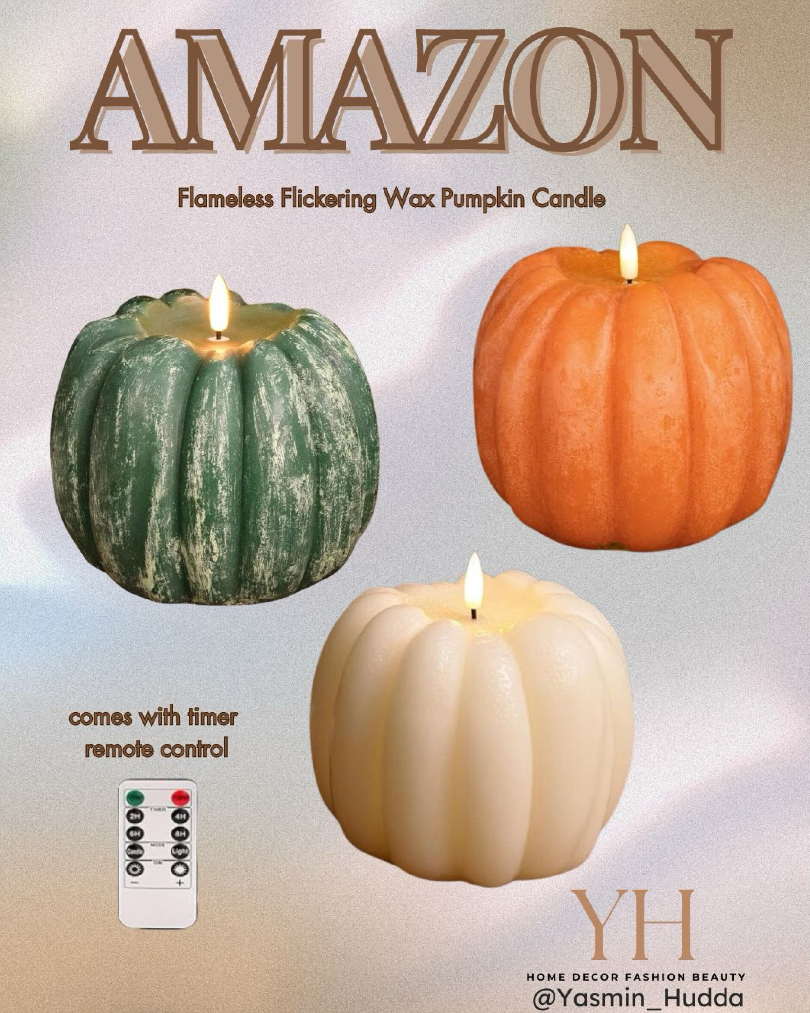 Flameless pumpkin candle with remote
Designer look for less.

#LTKSeasonal #LTKStyleTip #LTKHome