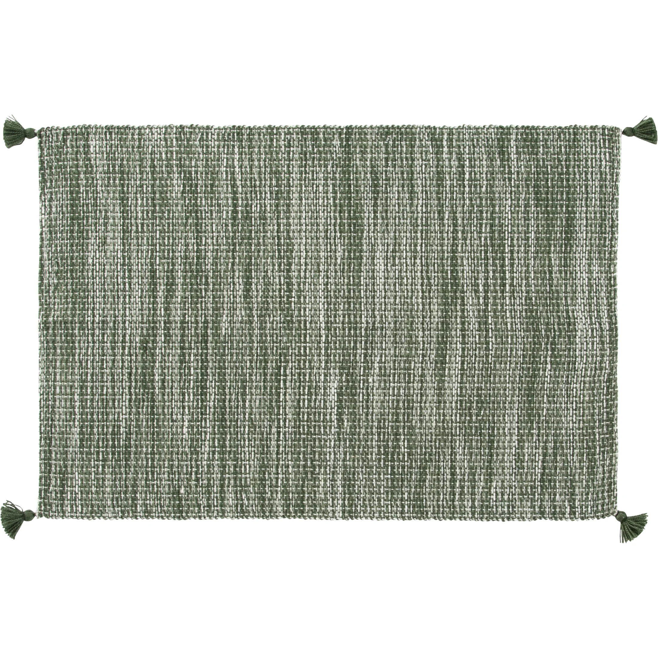 Home Décor Collection Green Heather Tassel Outdoor Layering Rug, 24"x36" | Walmart (US)