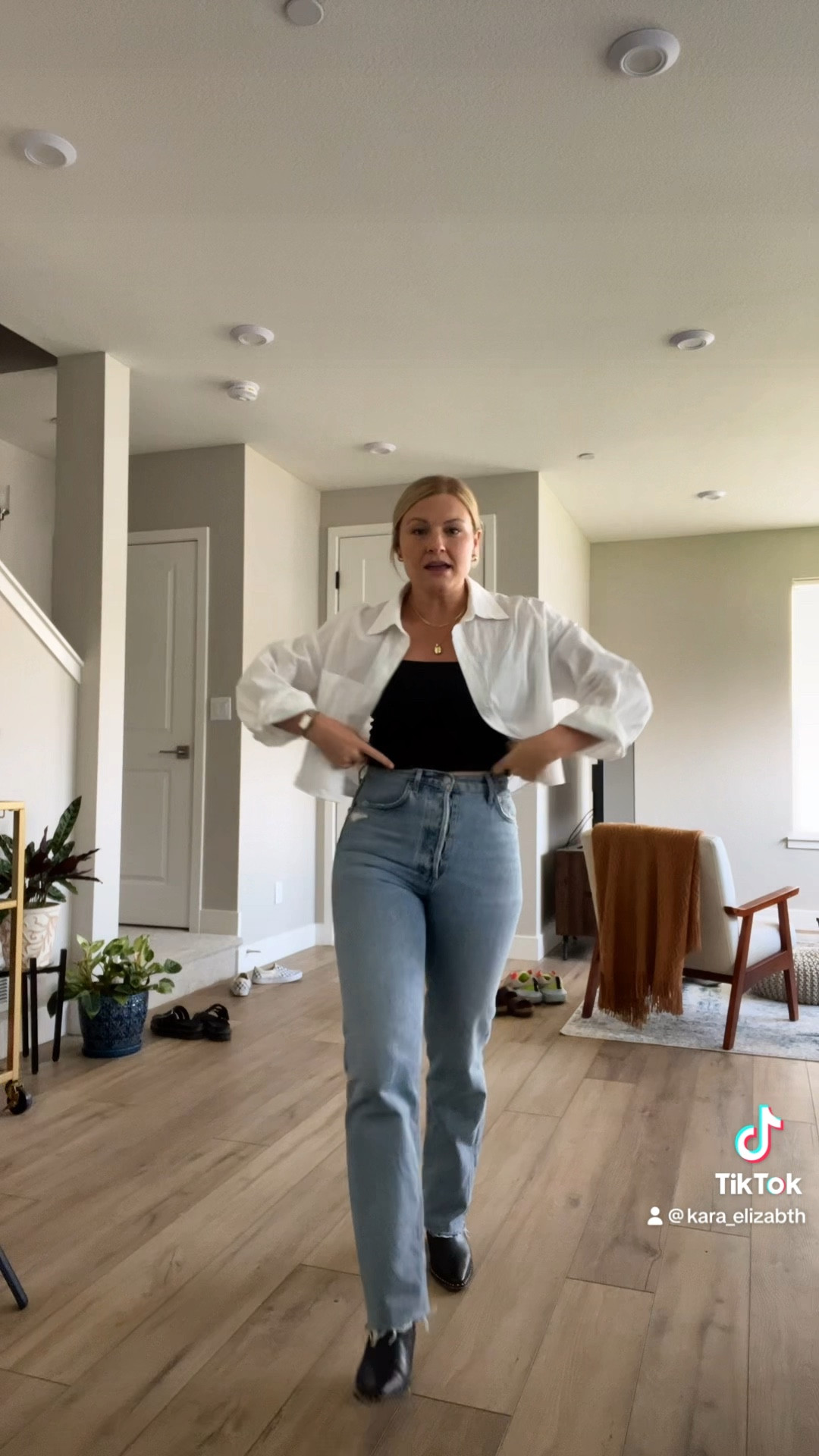 Everyday Office Outfit  
Agolde pinch waist 90s jeans (size 27, tts), Abercrombie tank (s), Amazon button down (L, runs small) 

#LTKstyletip #LTKworkwear #LTKFind