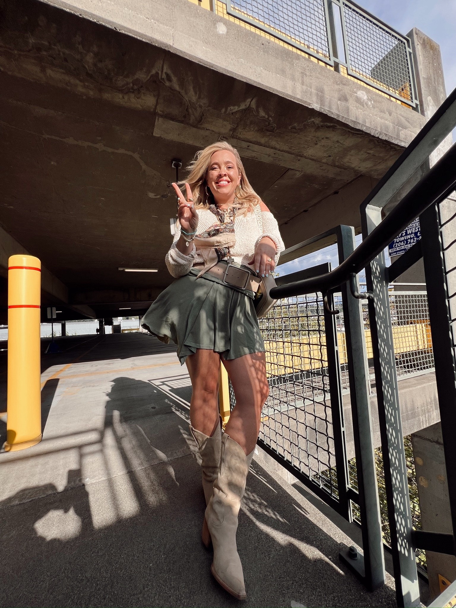 Midsize Country Concert Outfit 🎶 This skirt is currently on sale for under $15! The sweater is similar but not exactly the same! Wearing a size large in everything. 💕

#LTKSaleAlert #LTKMidsize #LTKFindsUnder50