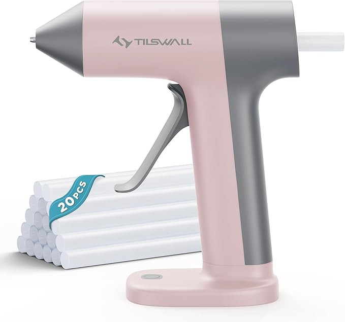 Tilswall Cordless Hot Glue Gun, 30s Fast Preheating with 2Ah Built-in Battery, Hot Melt Glue Gun ... | Amazon (US)