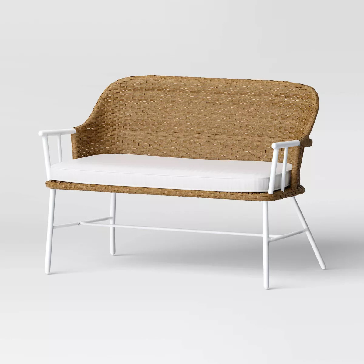 Lenwood Steel Outdoor Patio Garden Bench Brown - Threshold™ designed with Studio McGee | Target