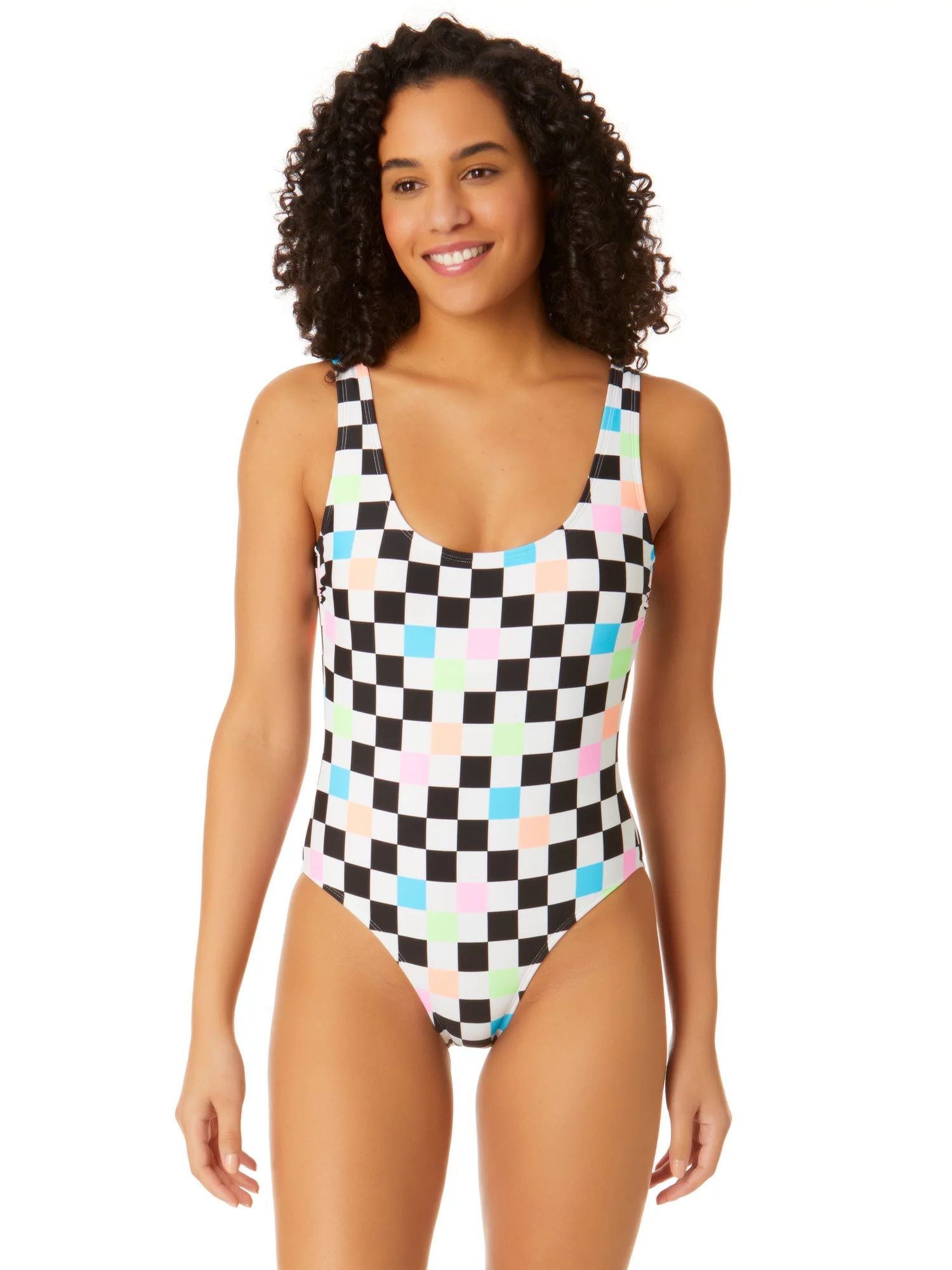 No Boundaries Juniors Geo Print One Piece Swimsuit | Walmart (US)