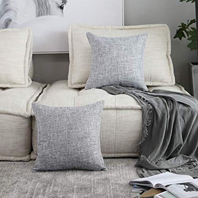 Kevin Textile Christmas Linen Burlap Pillowcase Decorative Throw Pillow Cover for Couch/Sofa/Bench,  | Amazon (US)