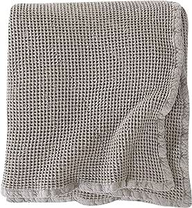 Brielle Home Darren 100% Cotton Waffle Weave Thermal Blanket, Taupe/Beige, King/Cal King | Amazon (US)