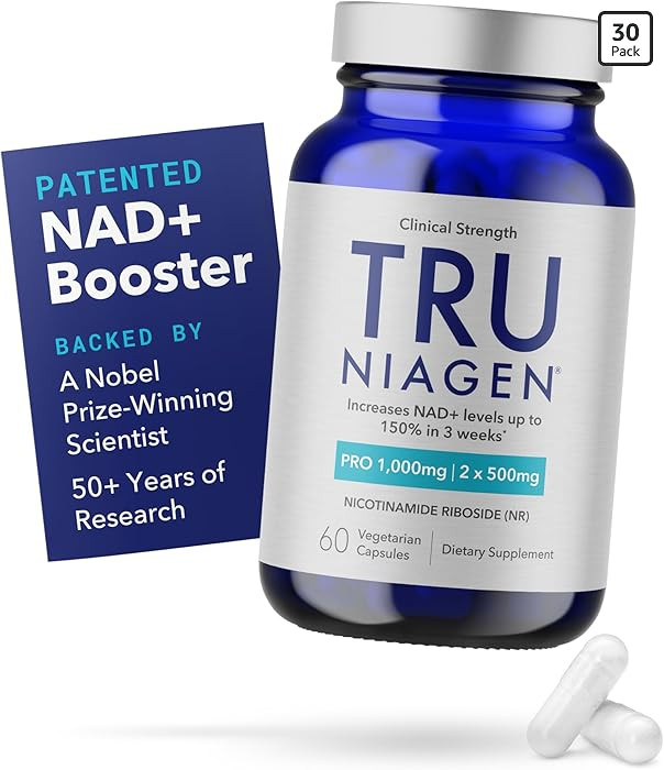 TRU NIAGEN PRO NAD+ Supplement for Anti Aging and Cell Regeneration, 2 x 500mg Patented Niagen, 3... | Amazon (US)