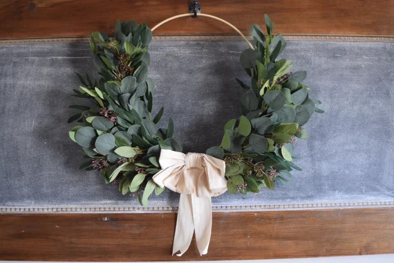 Willow and Eucalyptus Hoop Wreath | Etsy (US)