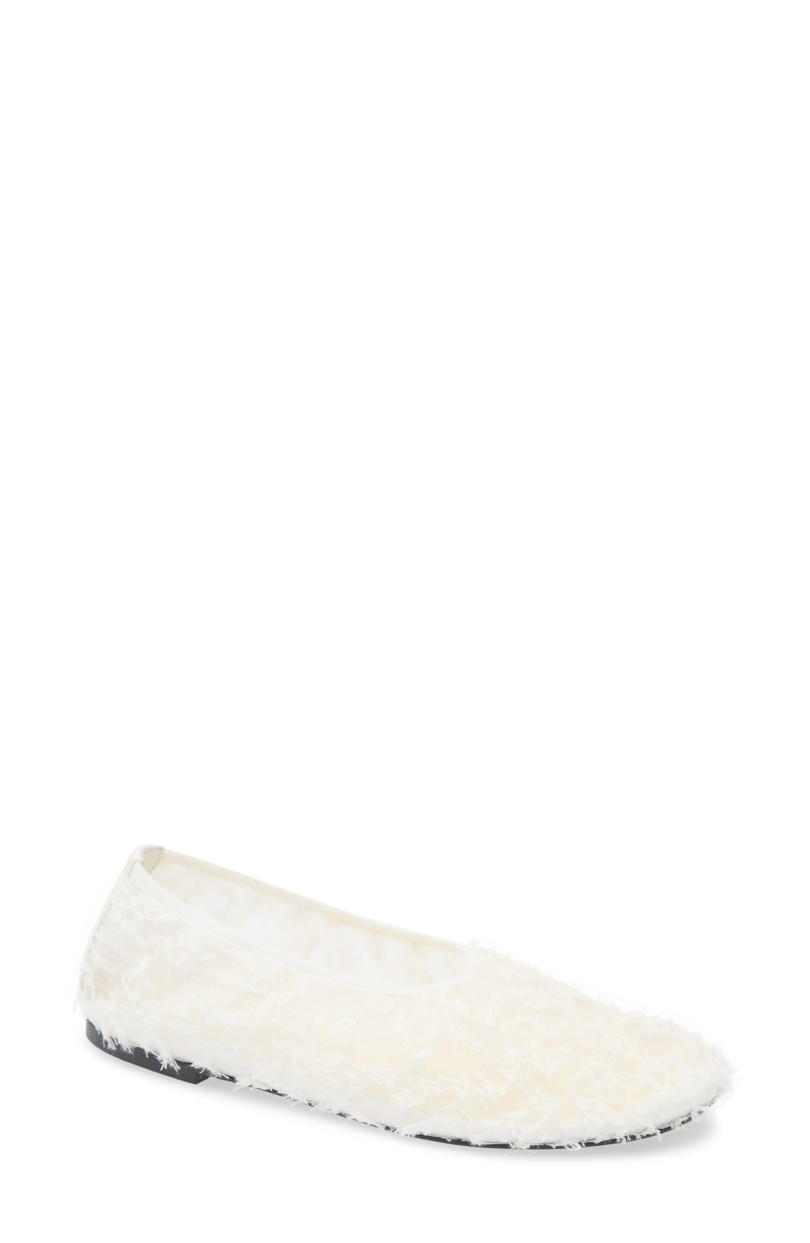 Proenza Schouler Glove Lace Ballet Flat in White at Nordstrom, Size 8Us | Nordstrom