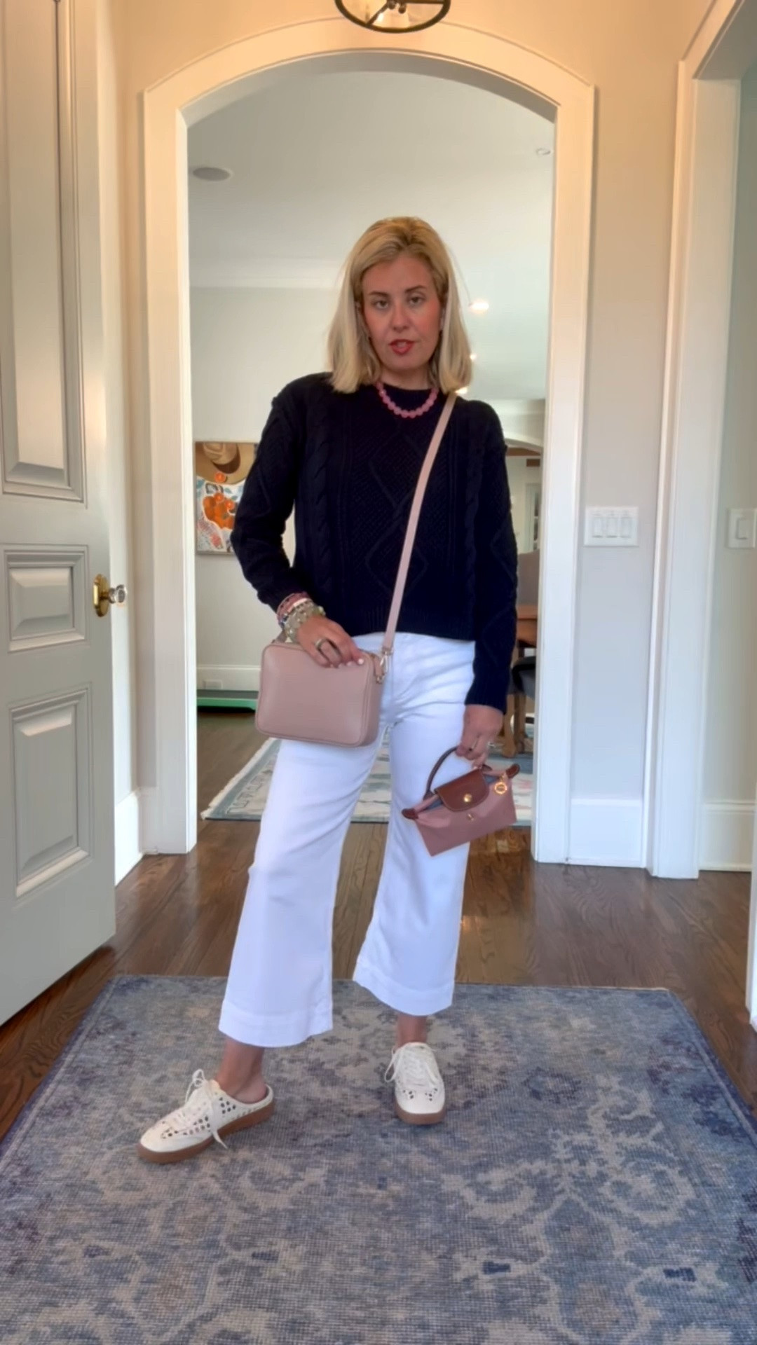 This is proof that jewels can make an outfit! Which bag is your favorite? I’m wearing jeans 26P, xs sweater & 8 shoes.  
*use code Catherine20 for 20% off my bracelet stack & necklace 

#LTKspringtrends #LTKspring #LTKootd