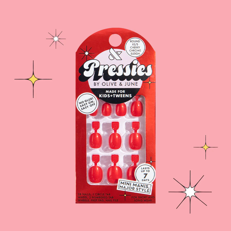 Cherry Chrome Sleigh - Pressies | Extra Short Short | Round | Olive & June