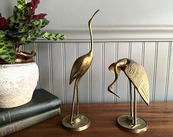 Brass cranes pair - Etsy | Etsy (US)
