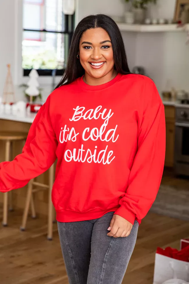 Baby it's cold outside sweatshirt plus size hotsell