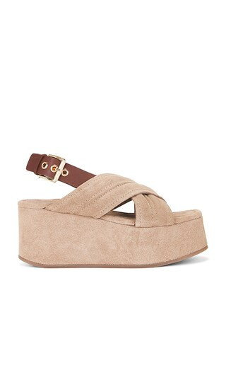Free People Beach Party Platform Sandal in Nuetral. - size 9.5 | Revolve Clothing (Global)