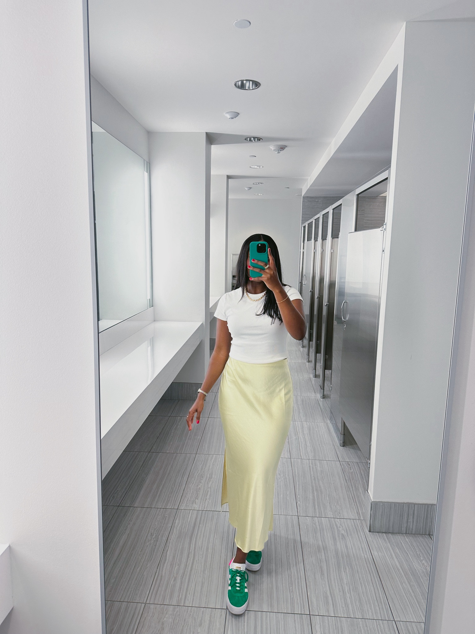 office ootd!!! 

#slipskirt #silkskirt #maxiskirt #officeootd #officefit #officeoutfits #abercrombie #workwear #workootd #adidassambas #yellowmaxiskirt

#LTKWorkwear