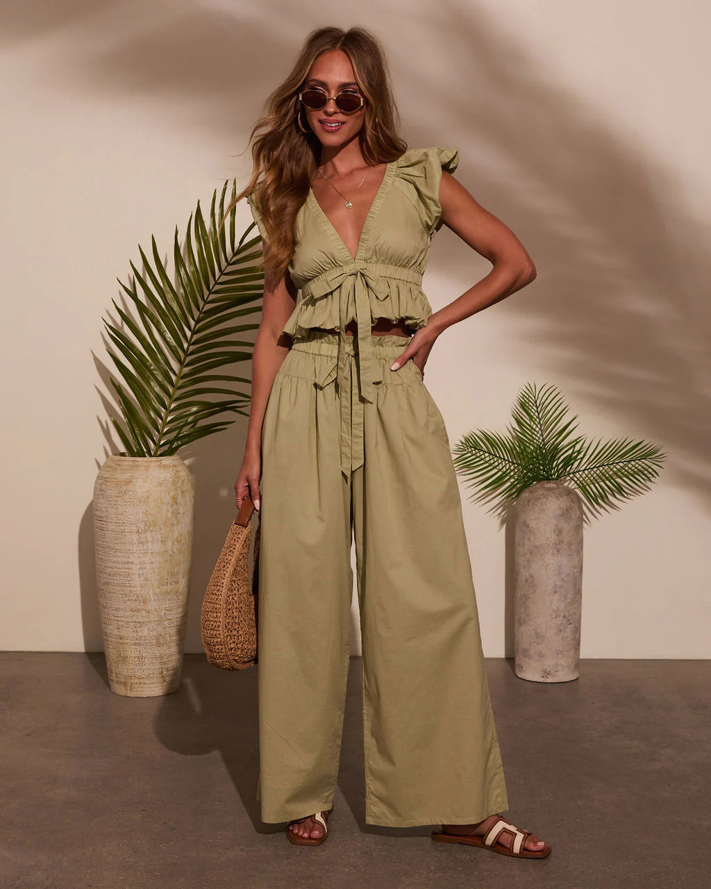 Fern Ruffle Peplum Top | VICI